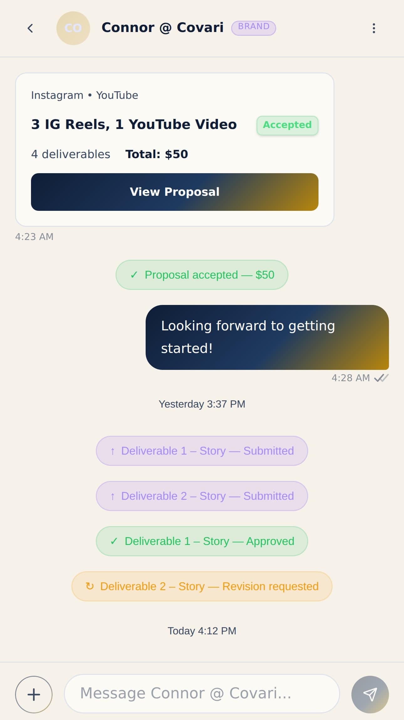 Brand deals preview